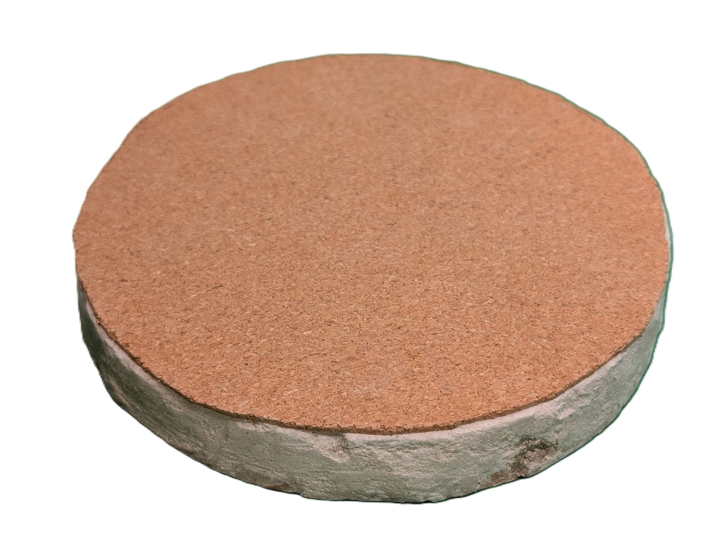 Round sample of Zellige octagonal-square shape green and white / Échantillon rond de zellige en forme octagonal et carré vert et blanc