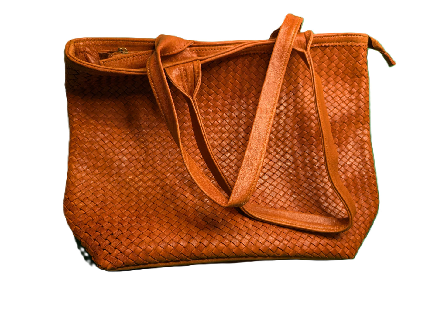 Woven Leather Bag - large / Sac à main a en cuir tissé - Grand