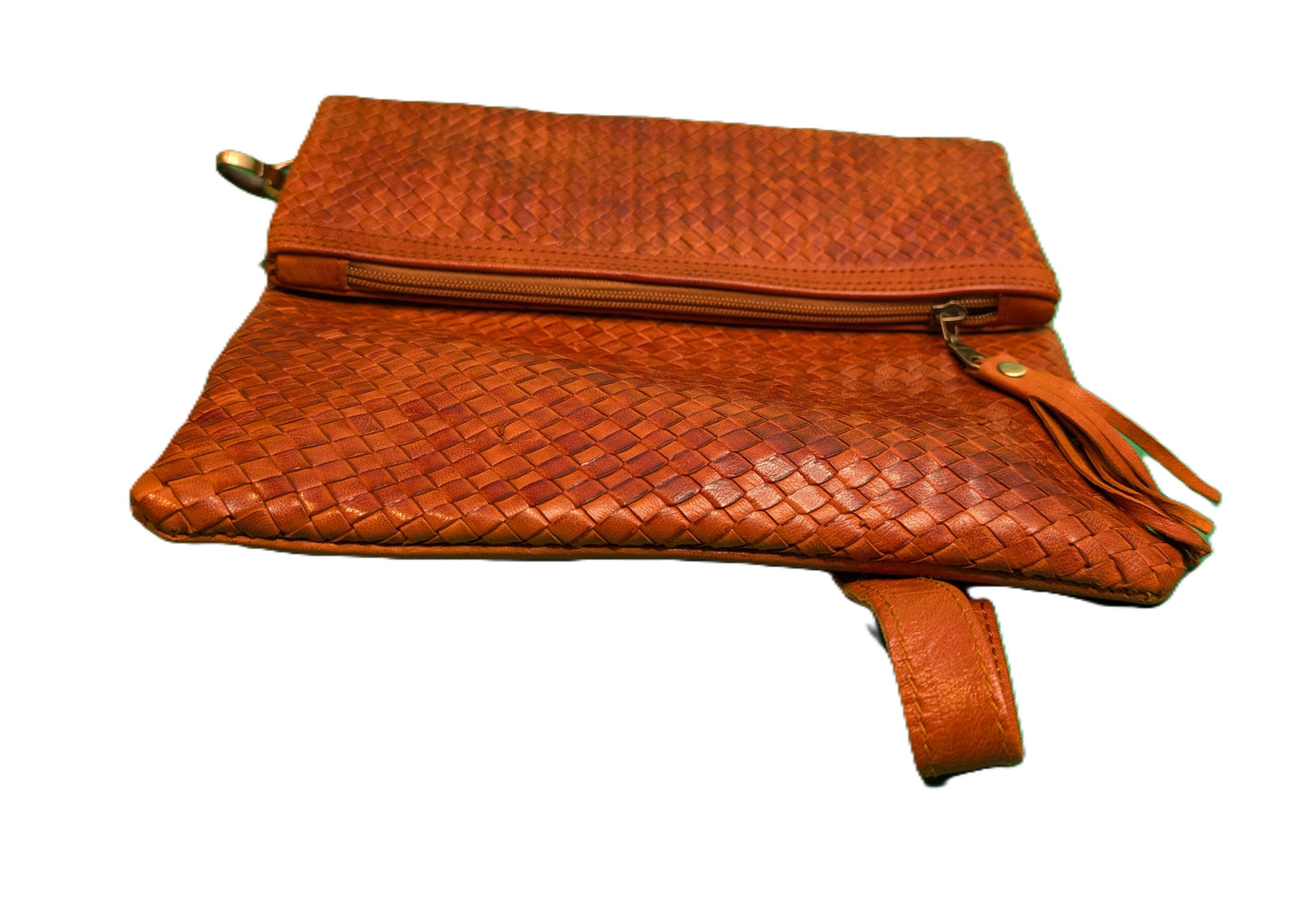 Woven Leather Bag - crossbody / Sac à main a en cuir tissé - Petit