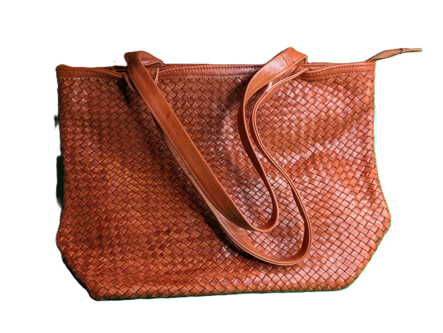 Woven Leather Bag - large / Sac à main a en cuir tissé - Grand