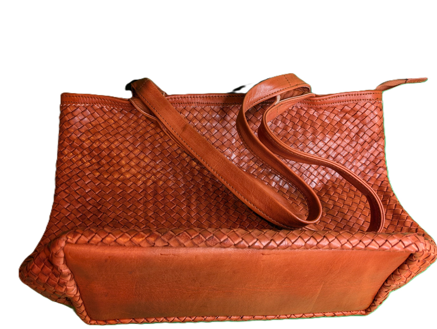 Woven Leather Bag - large / Sac à main a en cuir tissé - Grand