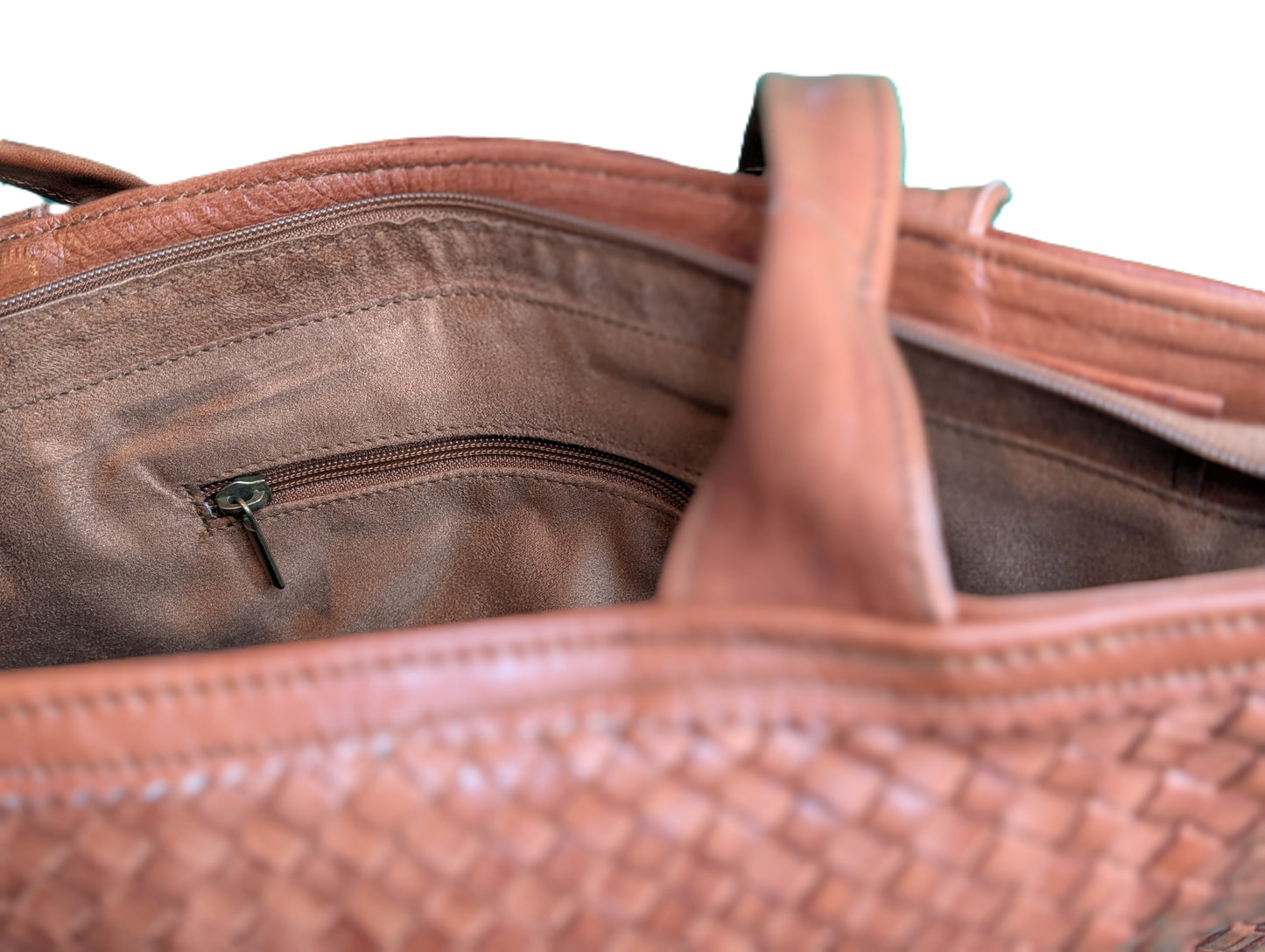 Woven Leather Bag - large / Sac à main a en cuir tissé - Grand