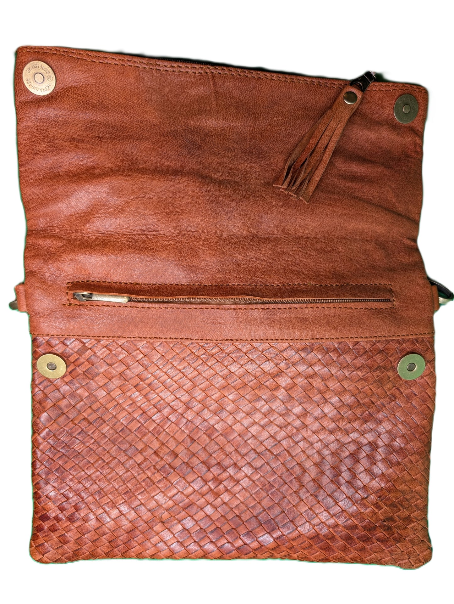 Woven Leather Bag - crossbody / Sac à main a en cuir tissé - Petit